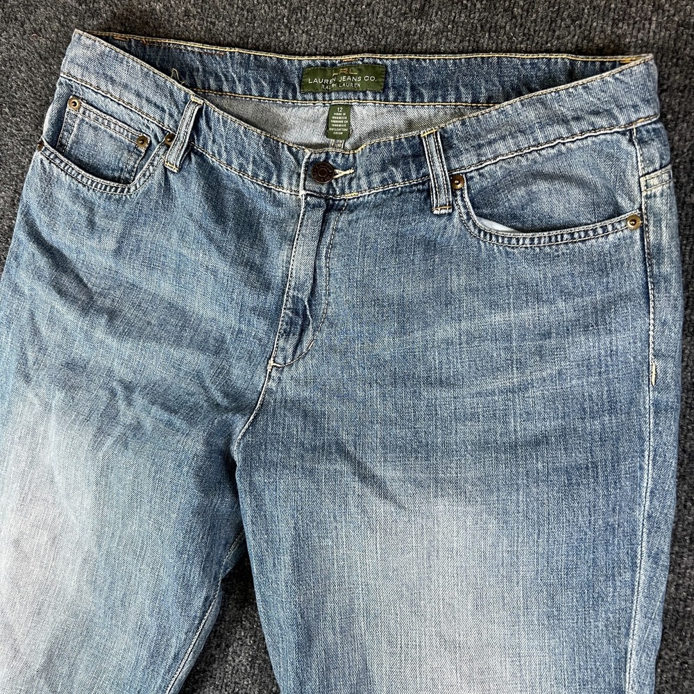 Lauren Ralph Lauren Boyfriend Fit Jeans Womens 36‎ Blue Denim Mid Rise Casual